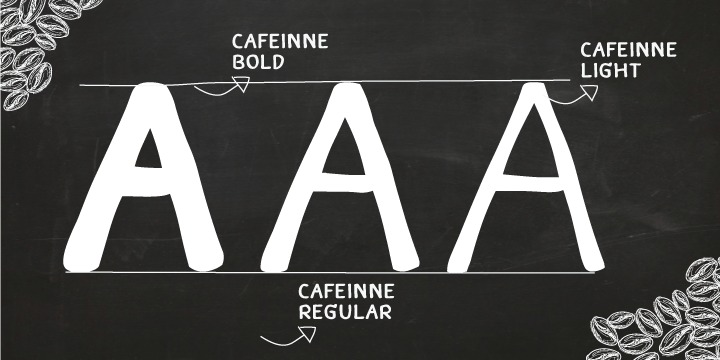 Przykład czcionki Caffeine Regular